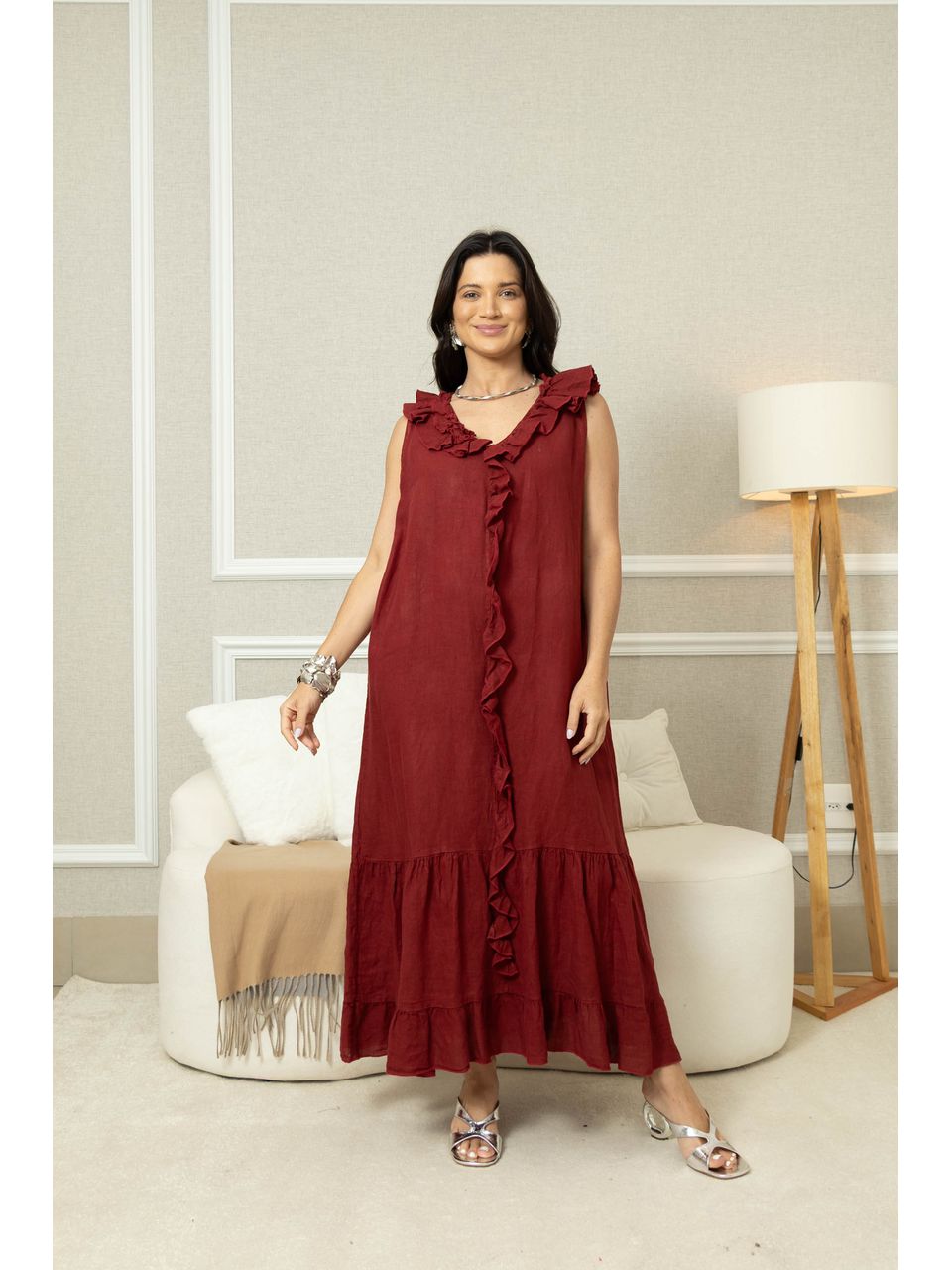 VESTIDO SOLANA BORDO