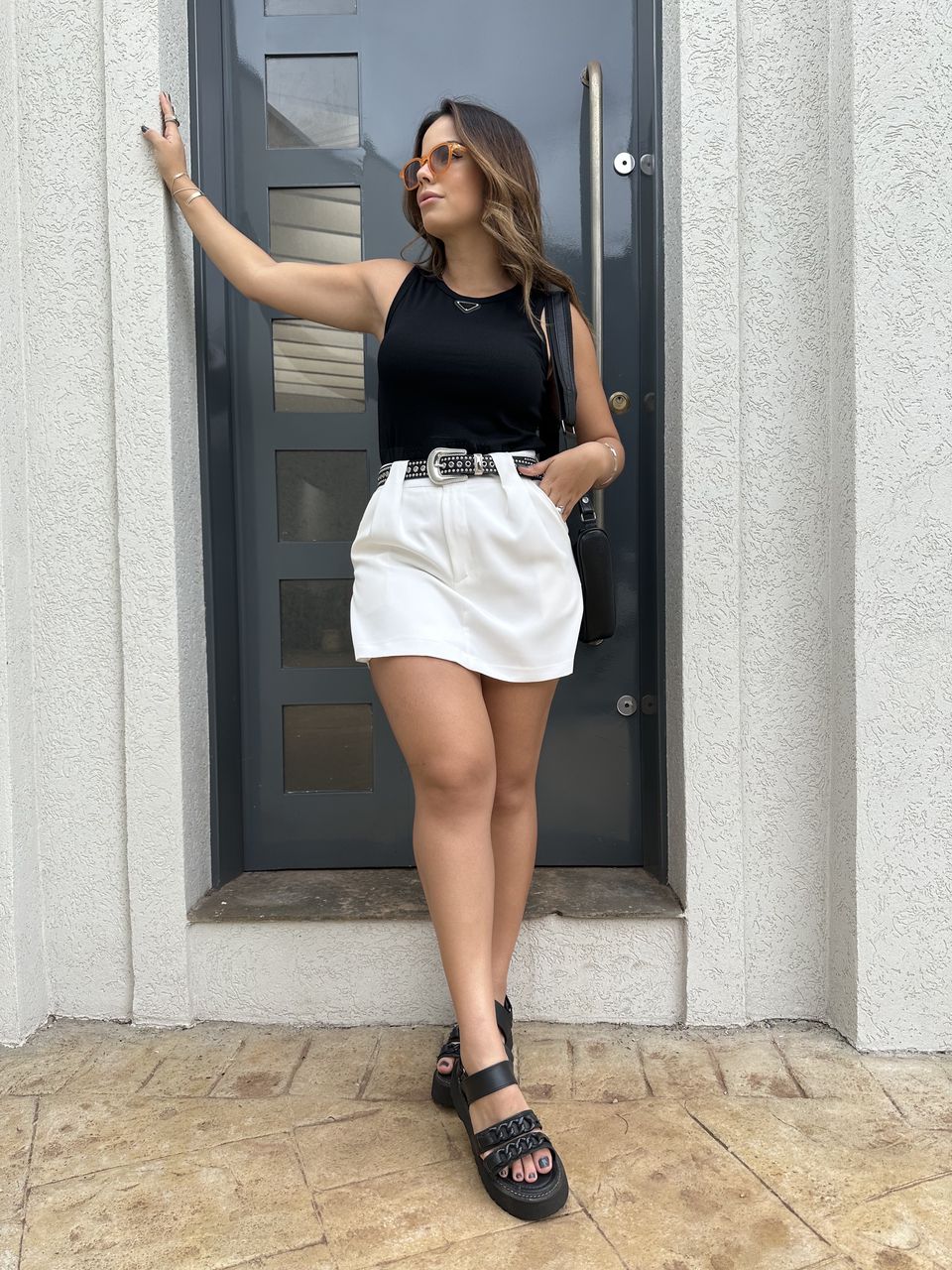 Short Saia Alfaiataria Mavi Off - Loja Benditta