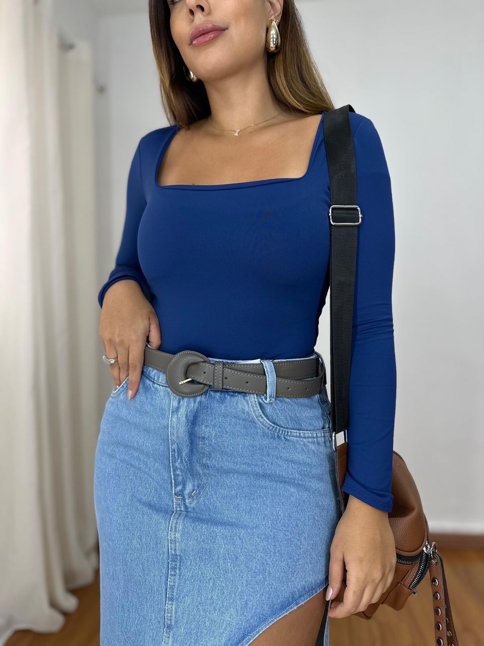 Body Liz Azul Marinho - Loja Benditta