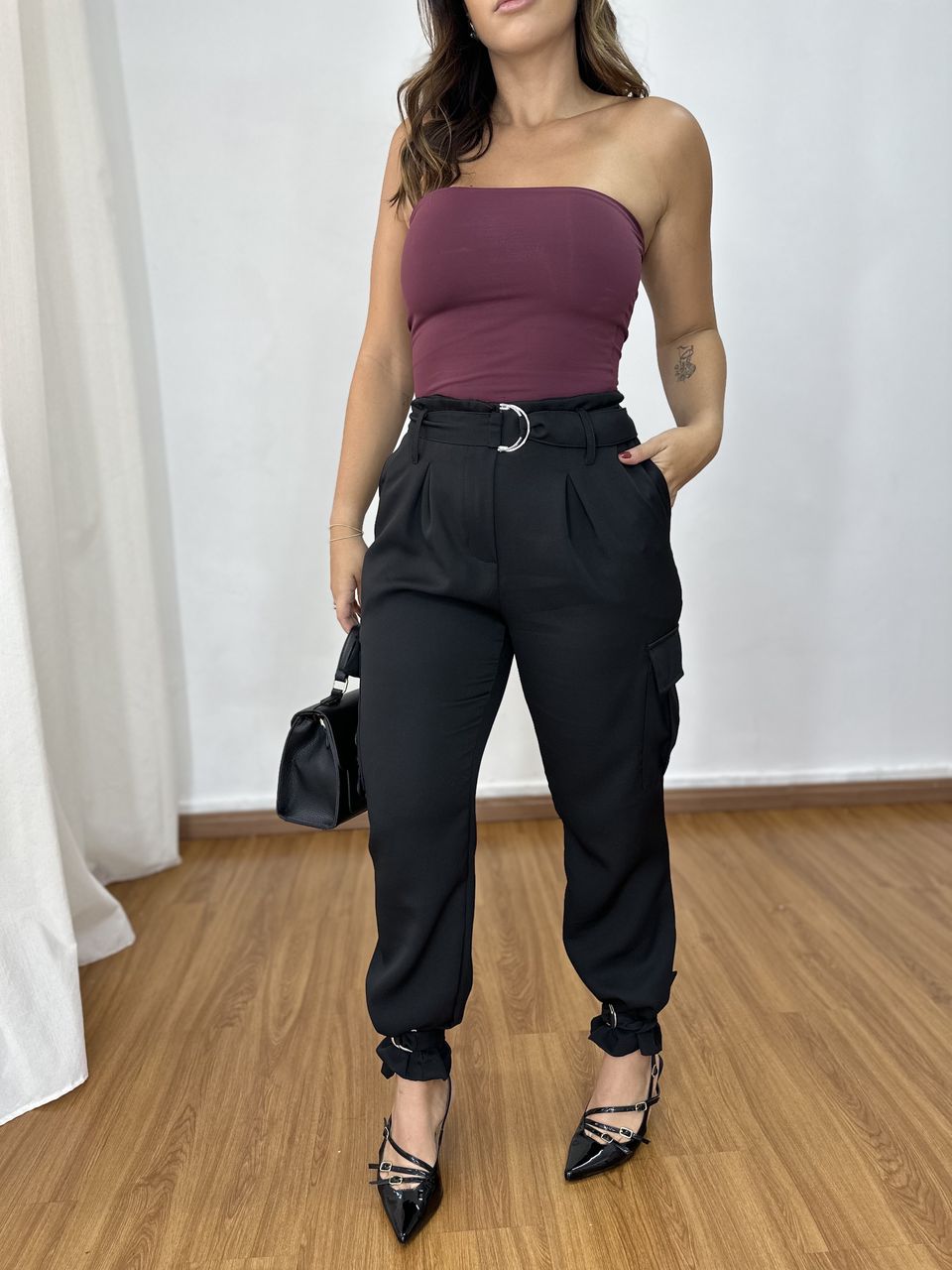 Calça Cargo Alpina Preta - Loja Benditta