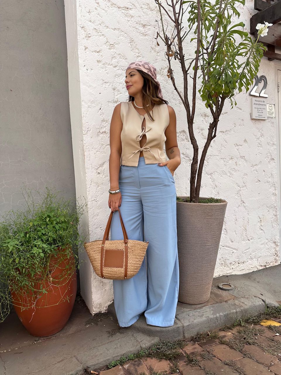 Pantalona Mavi Azul Bebe - Loja Benditta