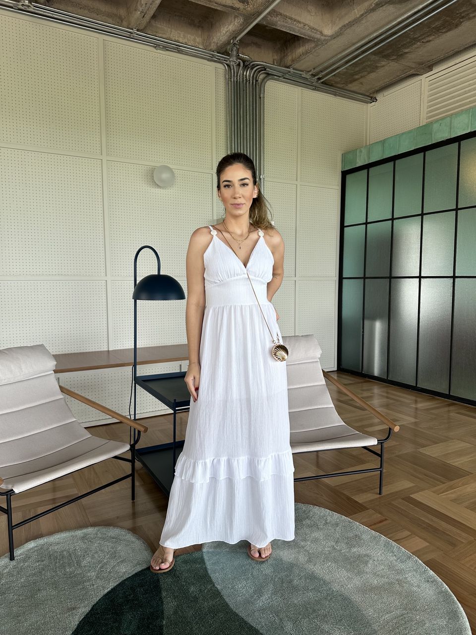 Vestido Longo Luma Branco - 1001140201LV2 - Loja Benditta