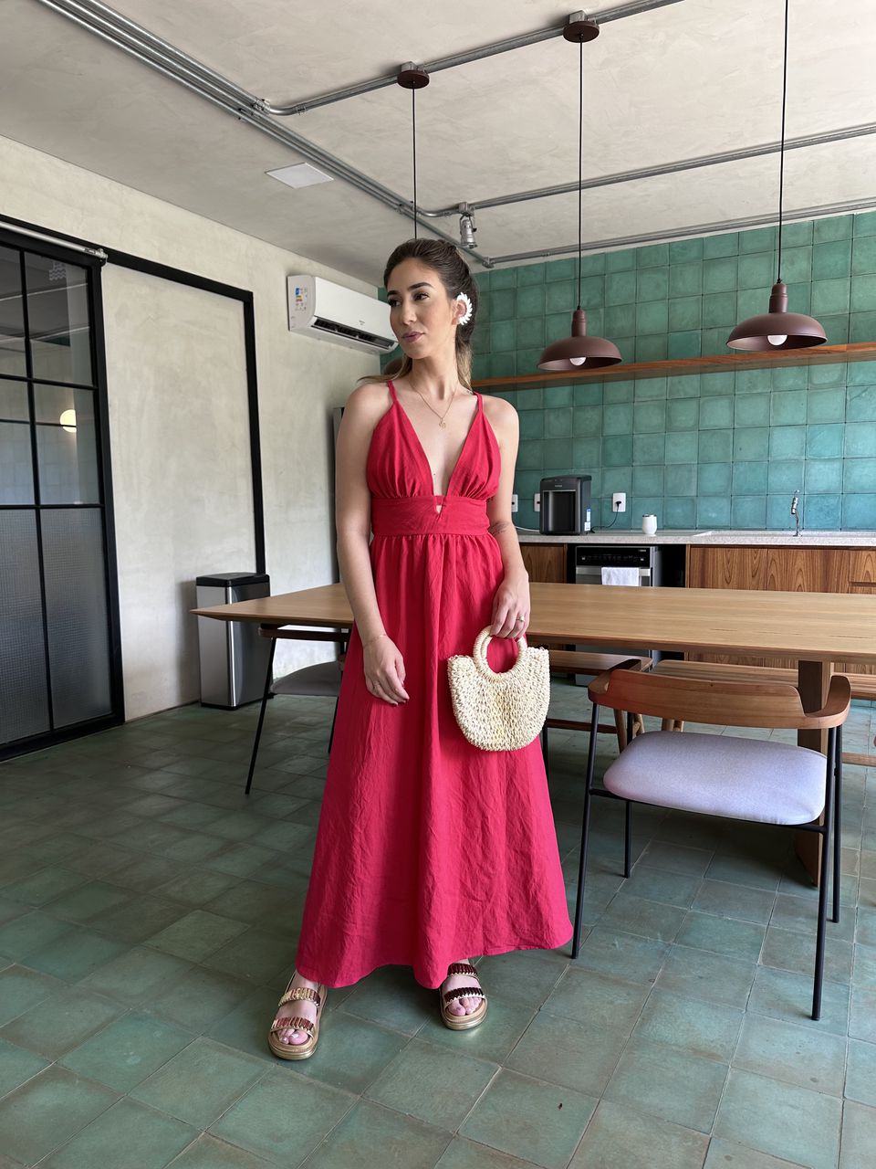 Vestido Noemi Vermelho - Loja Benditta