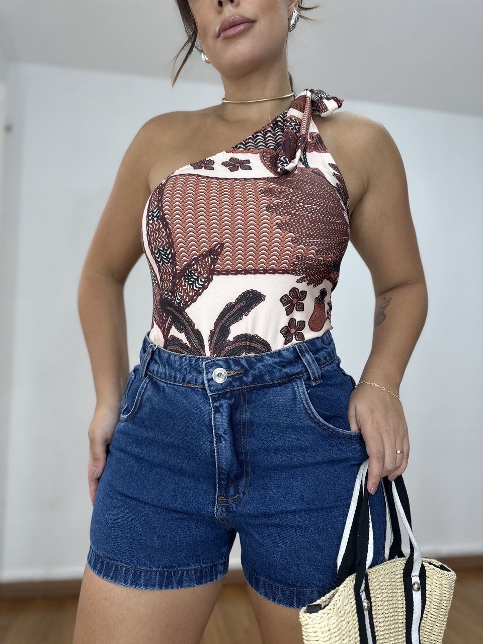 Short Mom Bainha Escuro - Loja Benditta