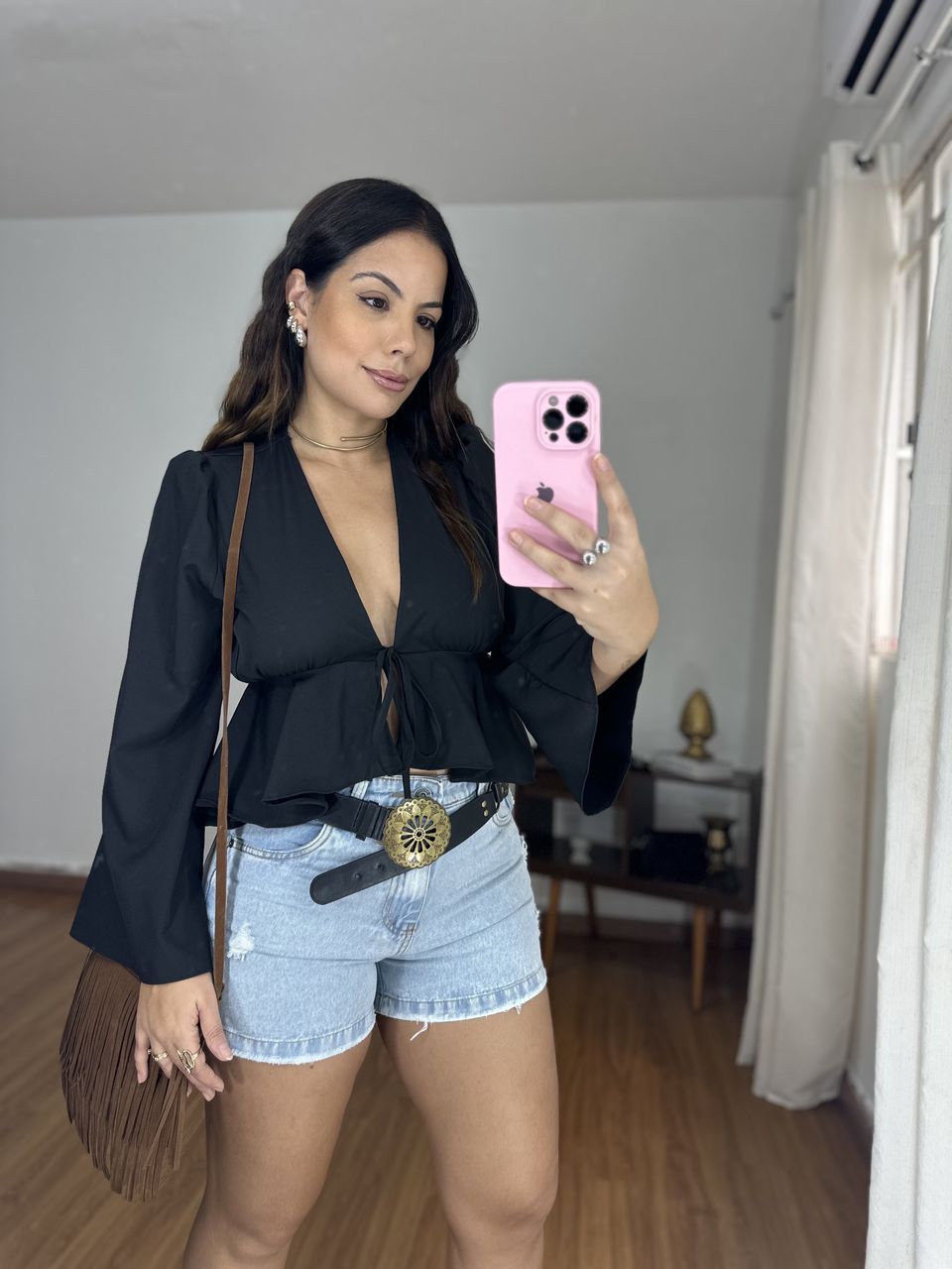 Blusa Bata Dri Preta - BBDP5789 - Loja Benditta