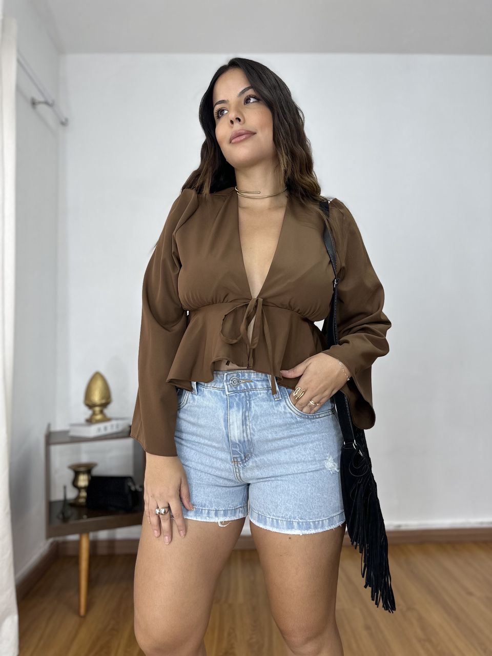 Short Jeans Mom 024 - Loja Benditta