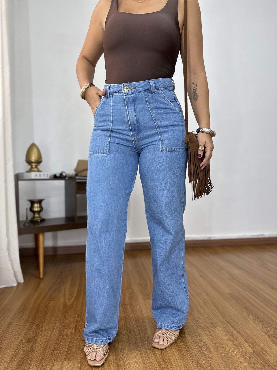 Wide Leg Bolso Quadrado - 403090203087890 - Loja Benditta