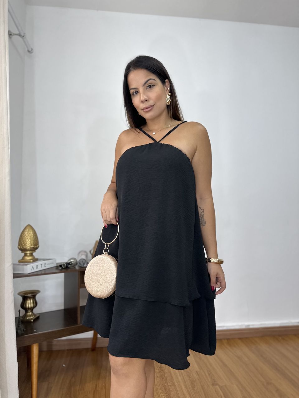 Vestido Alanis Preto - 403090203088650 - Loja Benditta