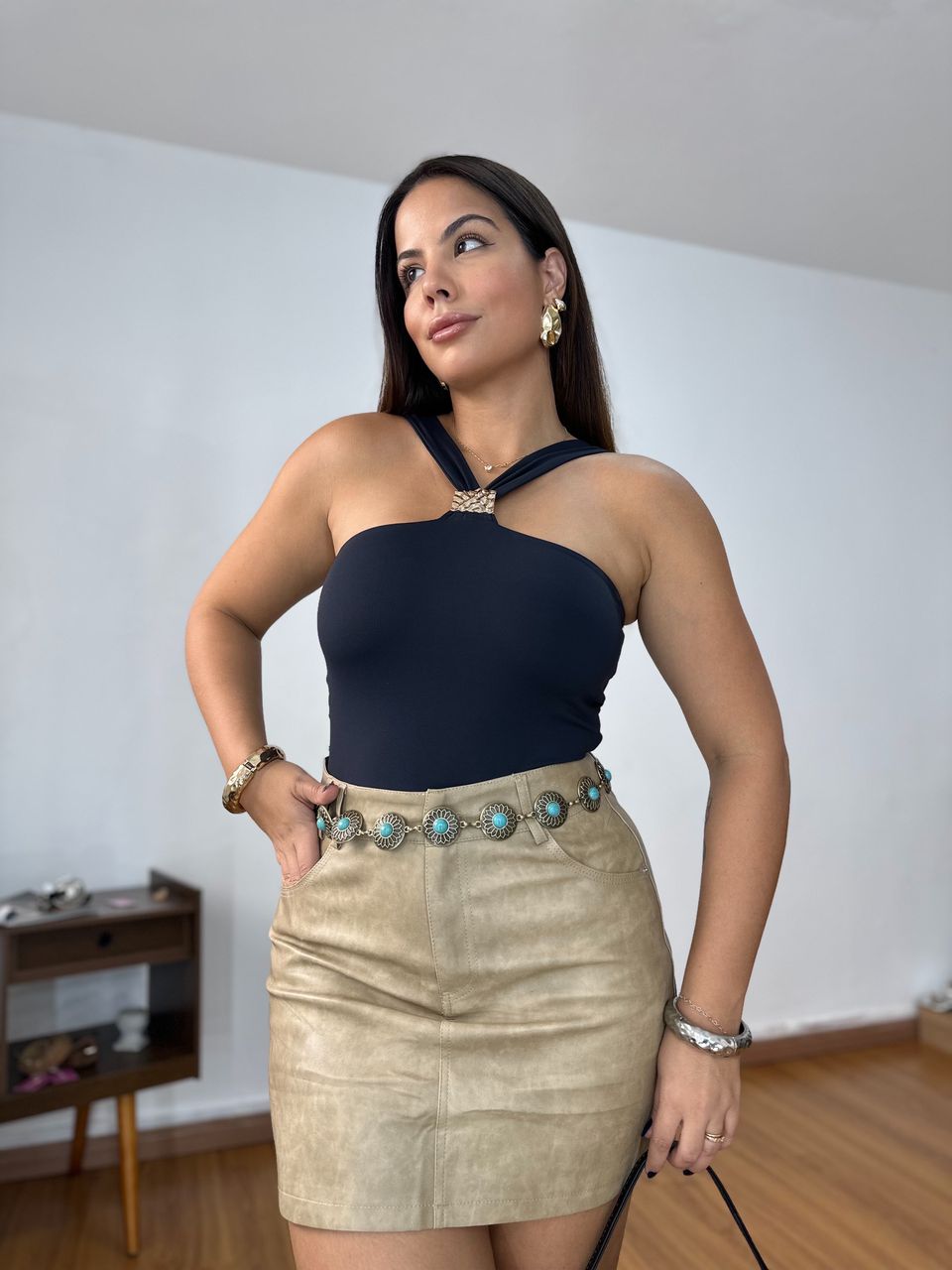 Body Femino Poliamida Selena Preto - 4030902030891... - Loja Benditta