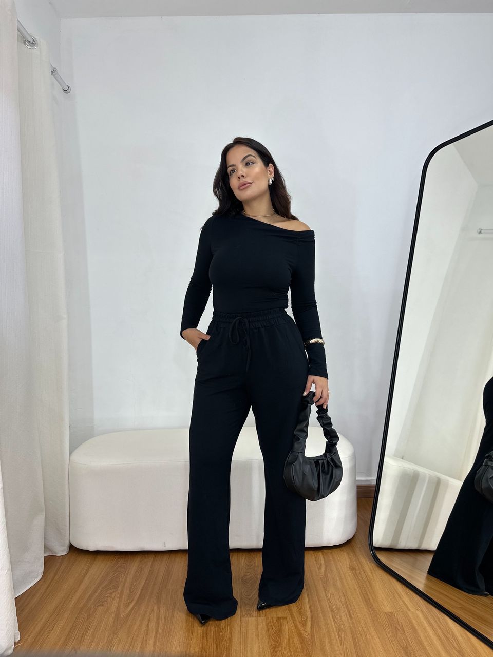 Conjunto Feminino Moletinho Preto 
