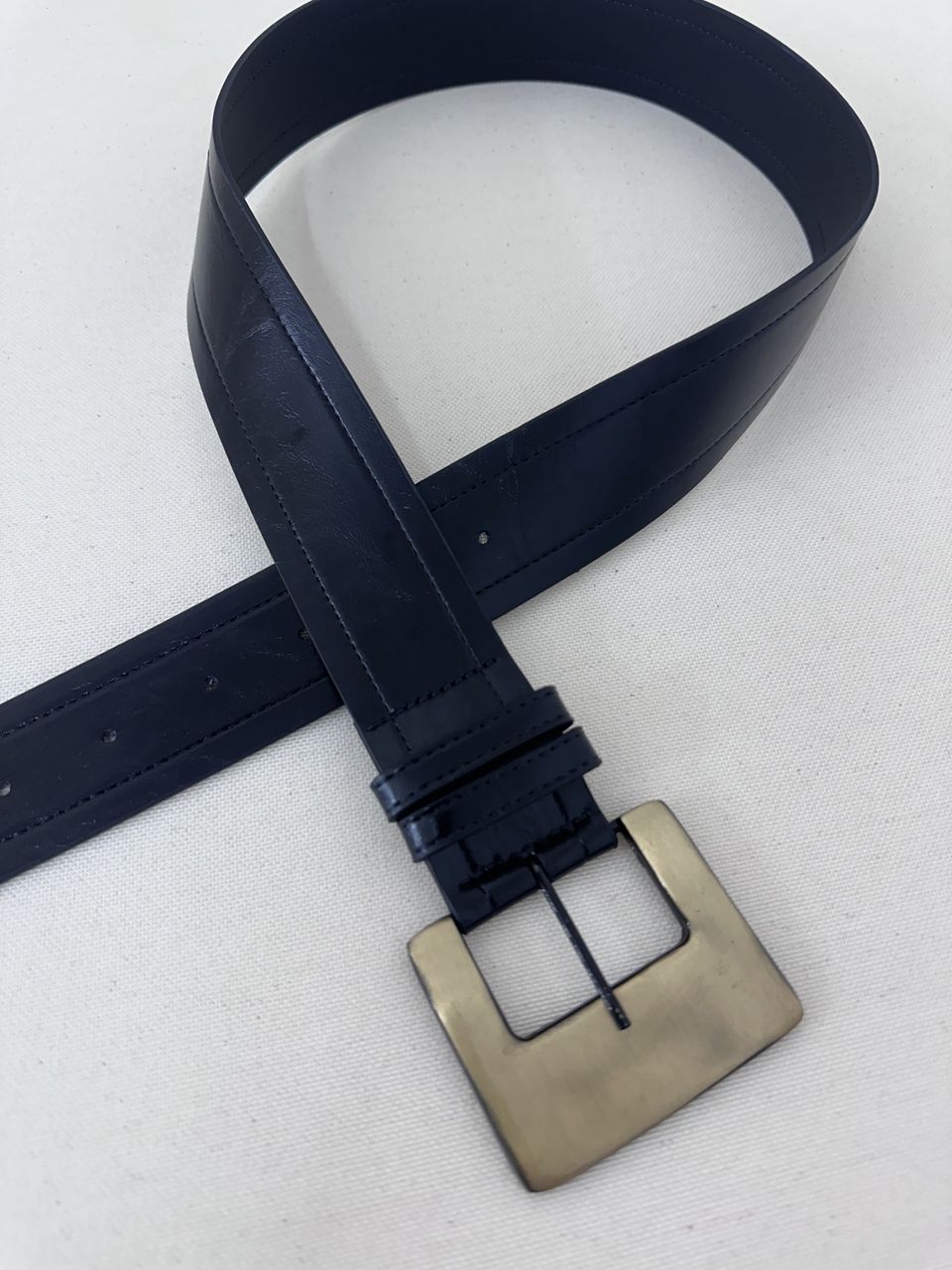 Cinto Fivela Ouro Envelhecido Preto - Loja Benditta