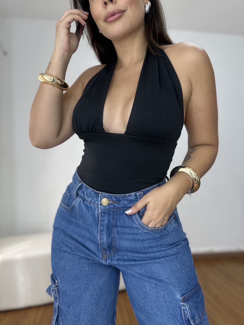 Cropped Feminino Multiformas Preta - Loja Benditta