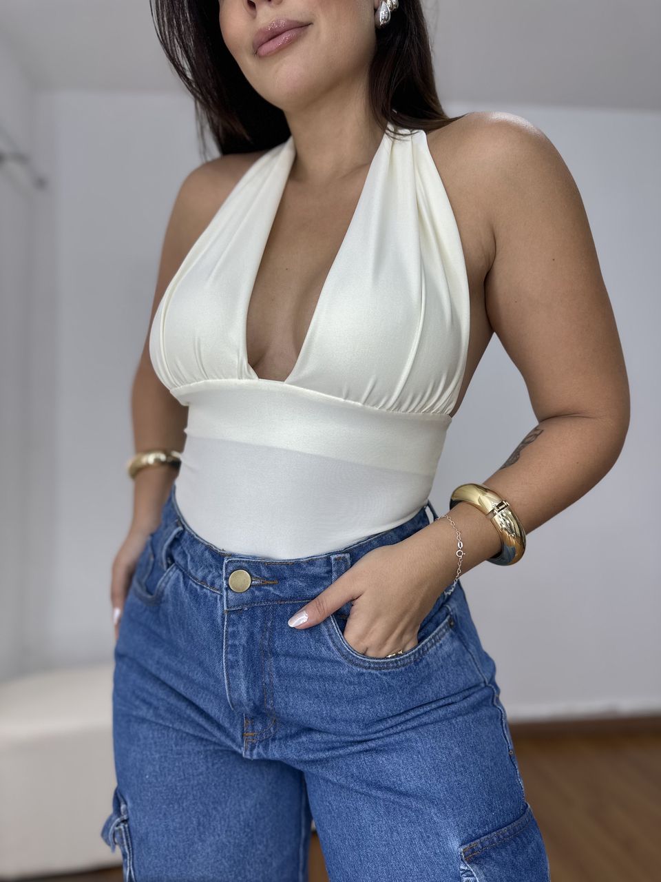 Cropped Feminino Multiformas Amarelo Manteiga - Loja Benditta