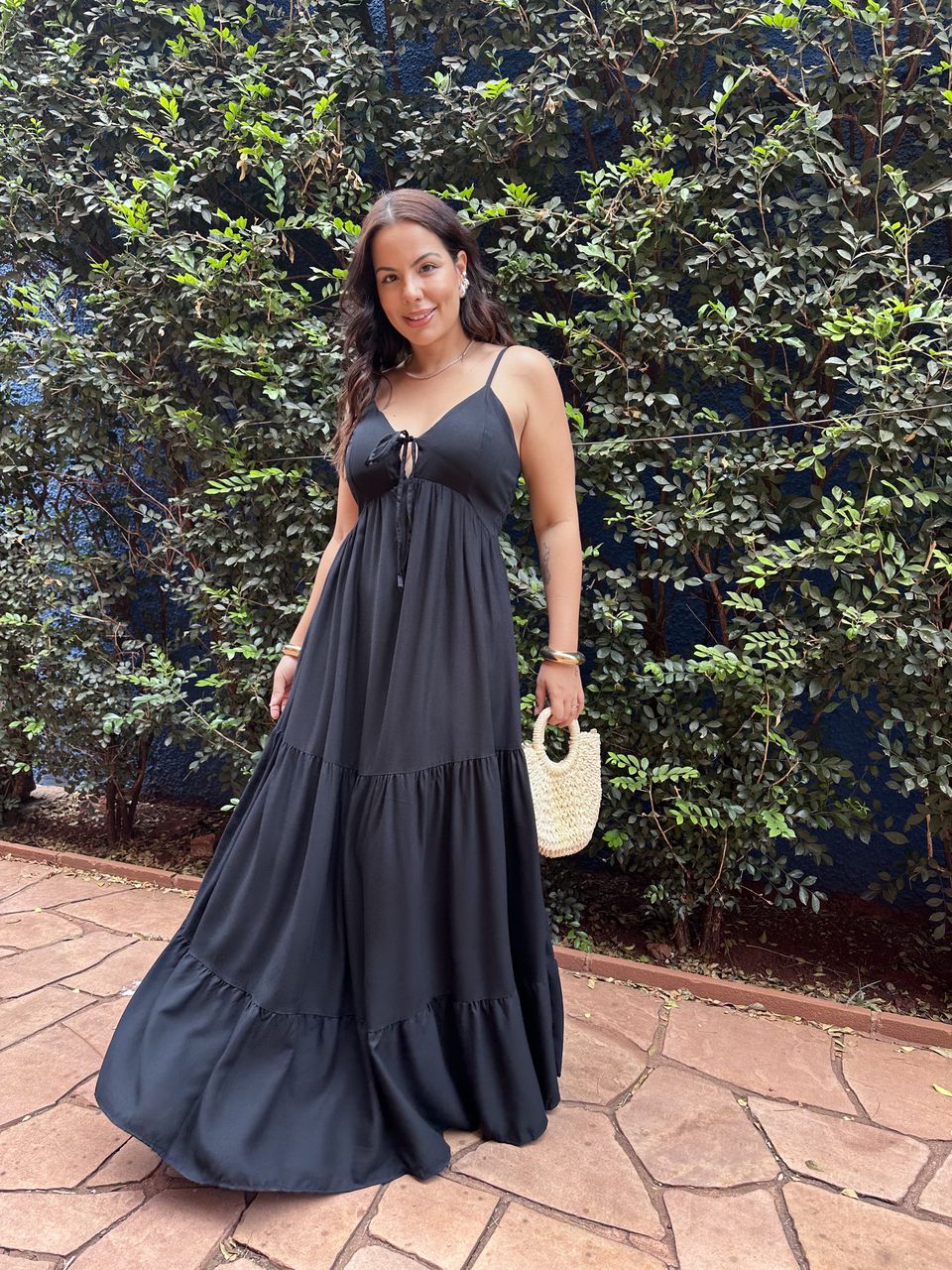 Vestido Feminino Amarração Busto Preto - Loja Benditta