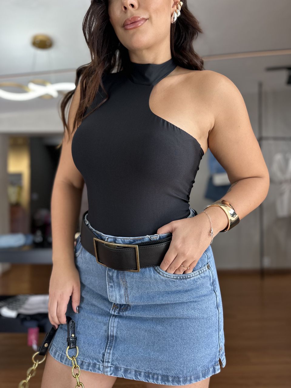 Body Amarração no Pescoço Preto - Loja Benditta