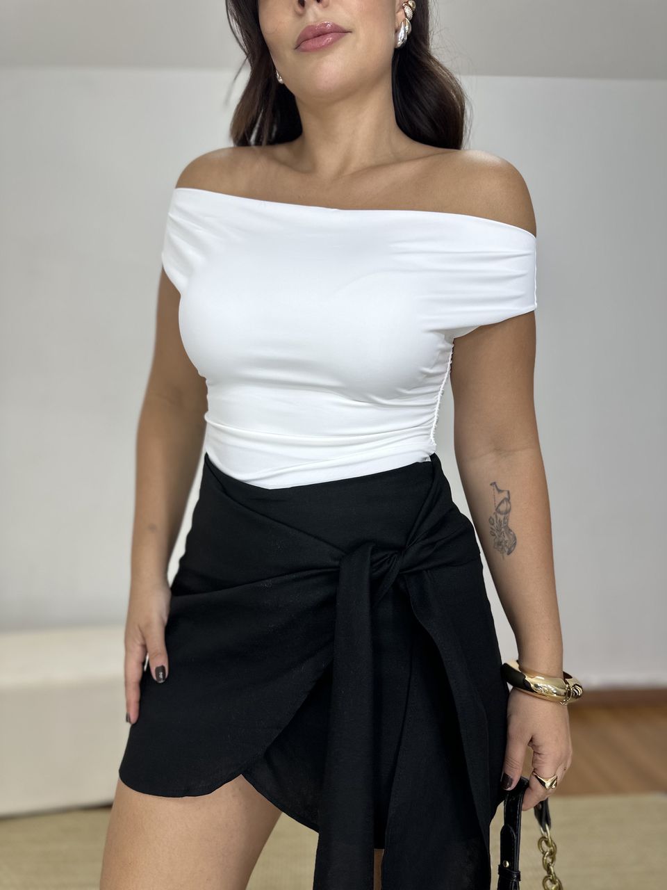 Blusa Feminina Poliamida Ombro Off - Loja Benditta