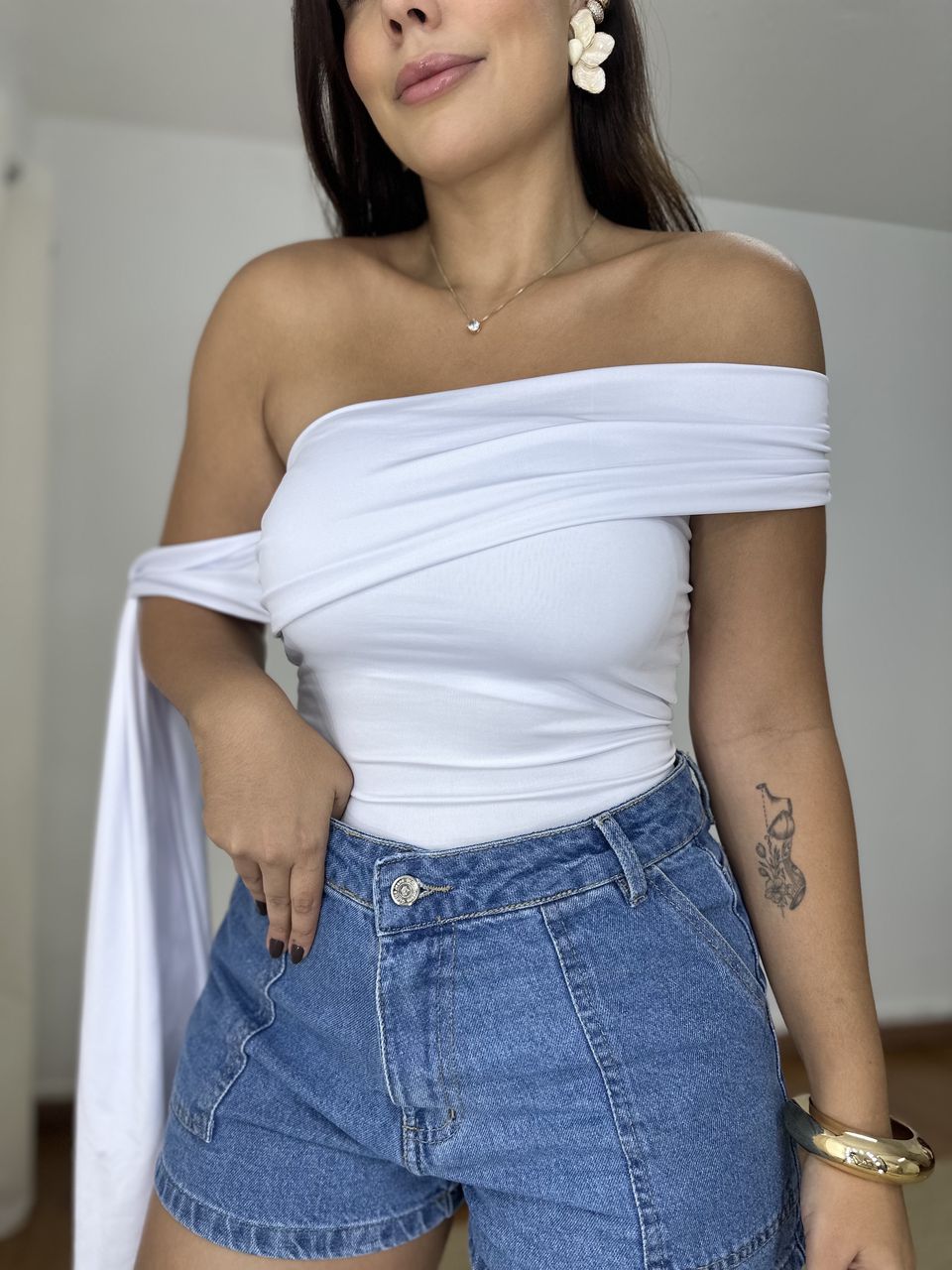 Blusa Briana Branca - Loja Benditta