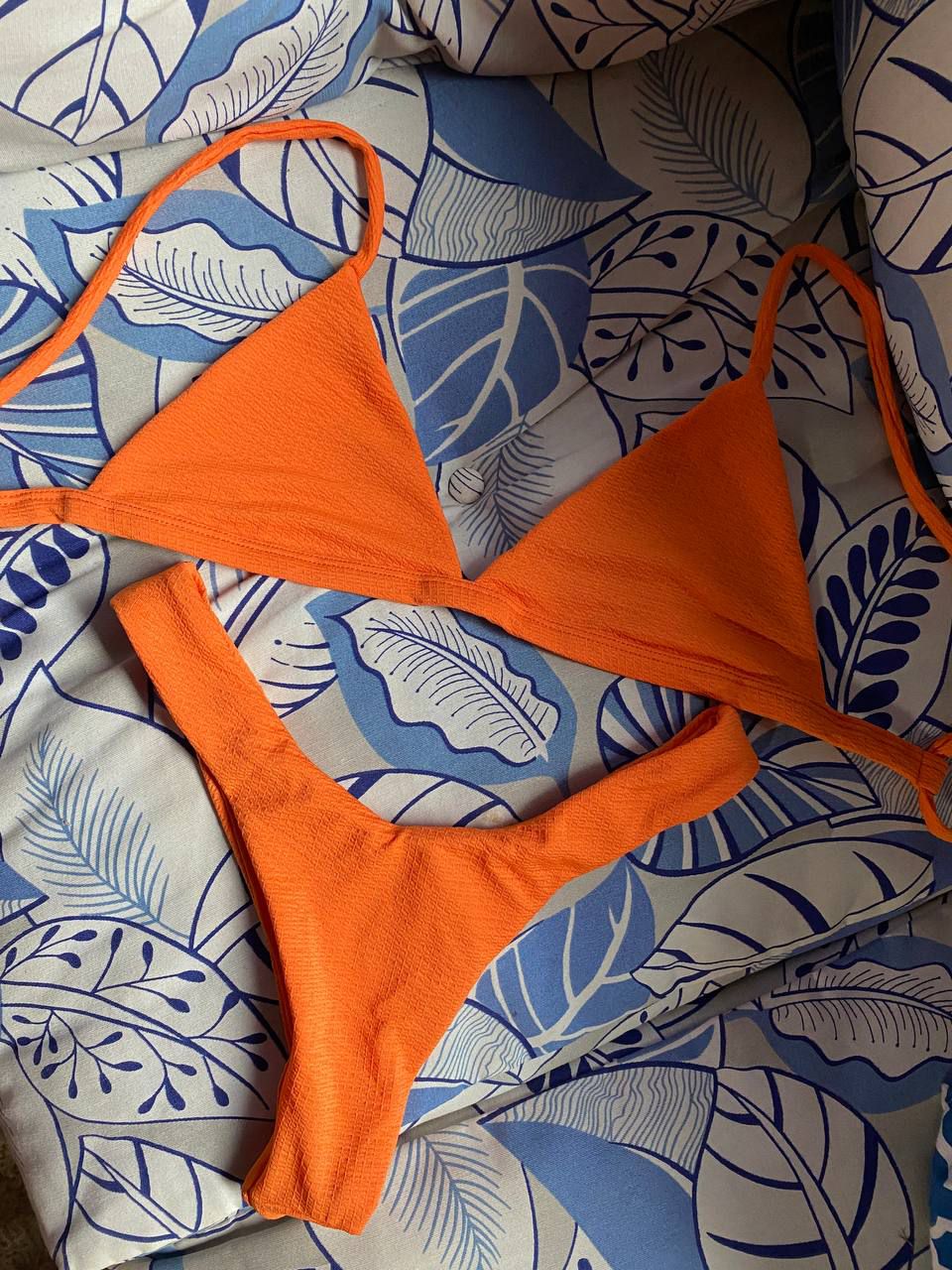 Biquini Basic Laranja Colméia Asa Delta - 1423BBLC... - Loja Benditta