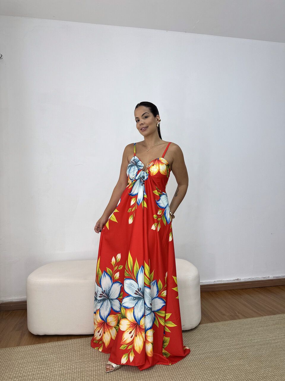 Vestido Jasmin Vermelho - Loja Benditta