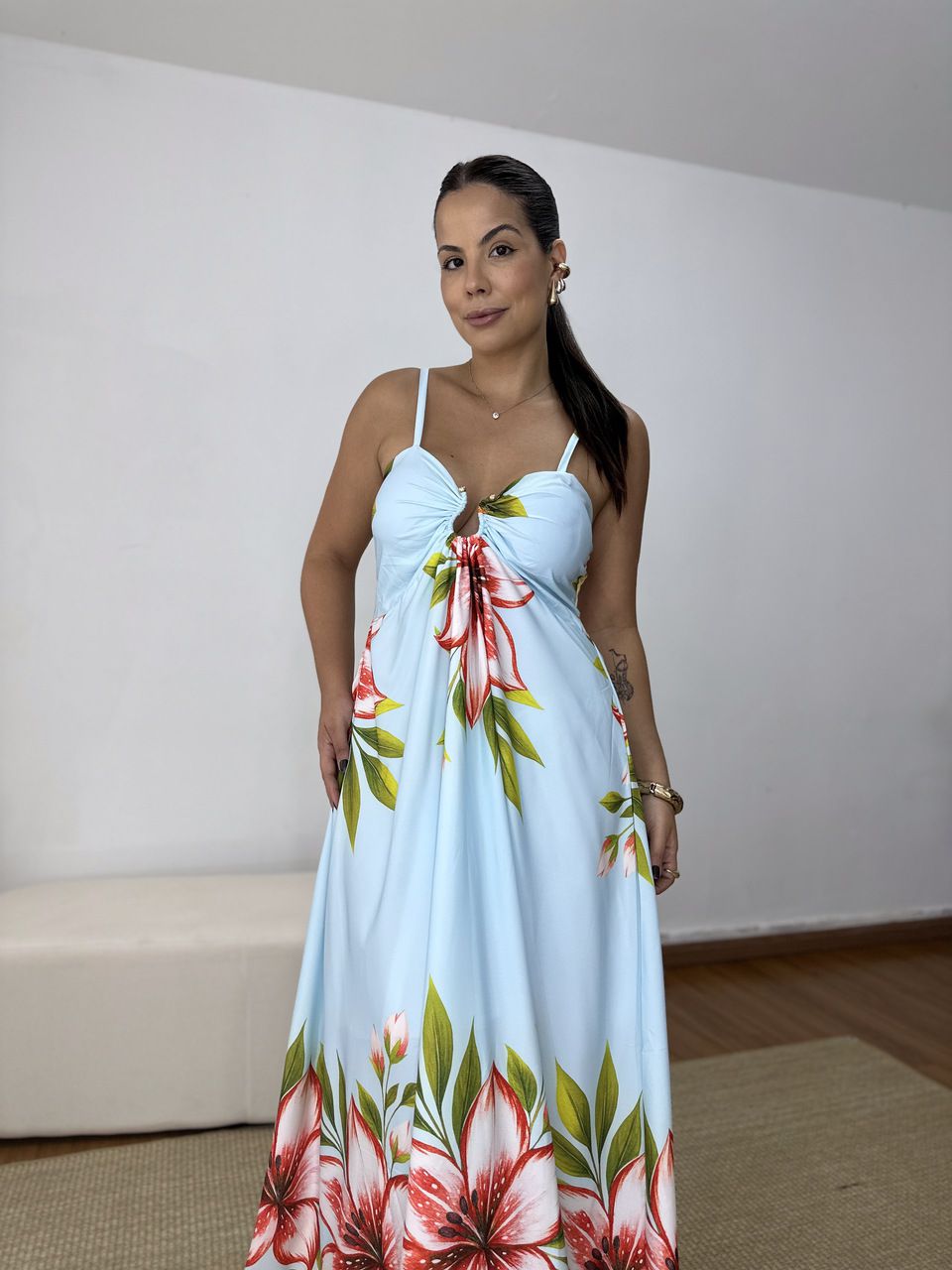 Vestido Jasmin Azul - Loja Benditta