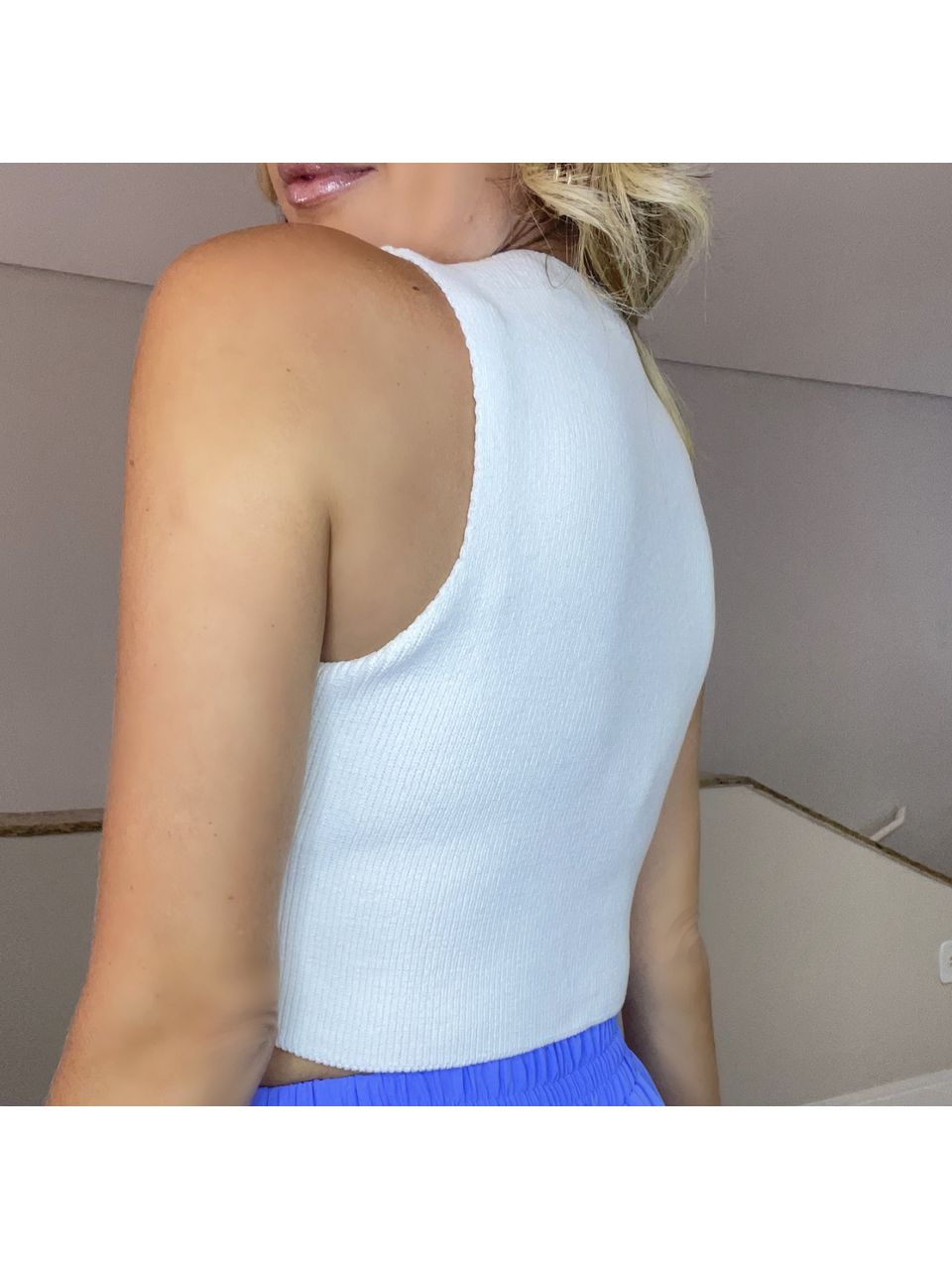 Cropped Tricot Bardot