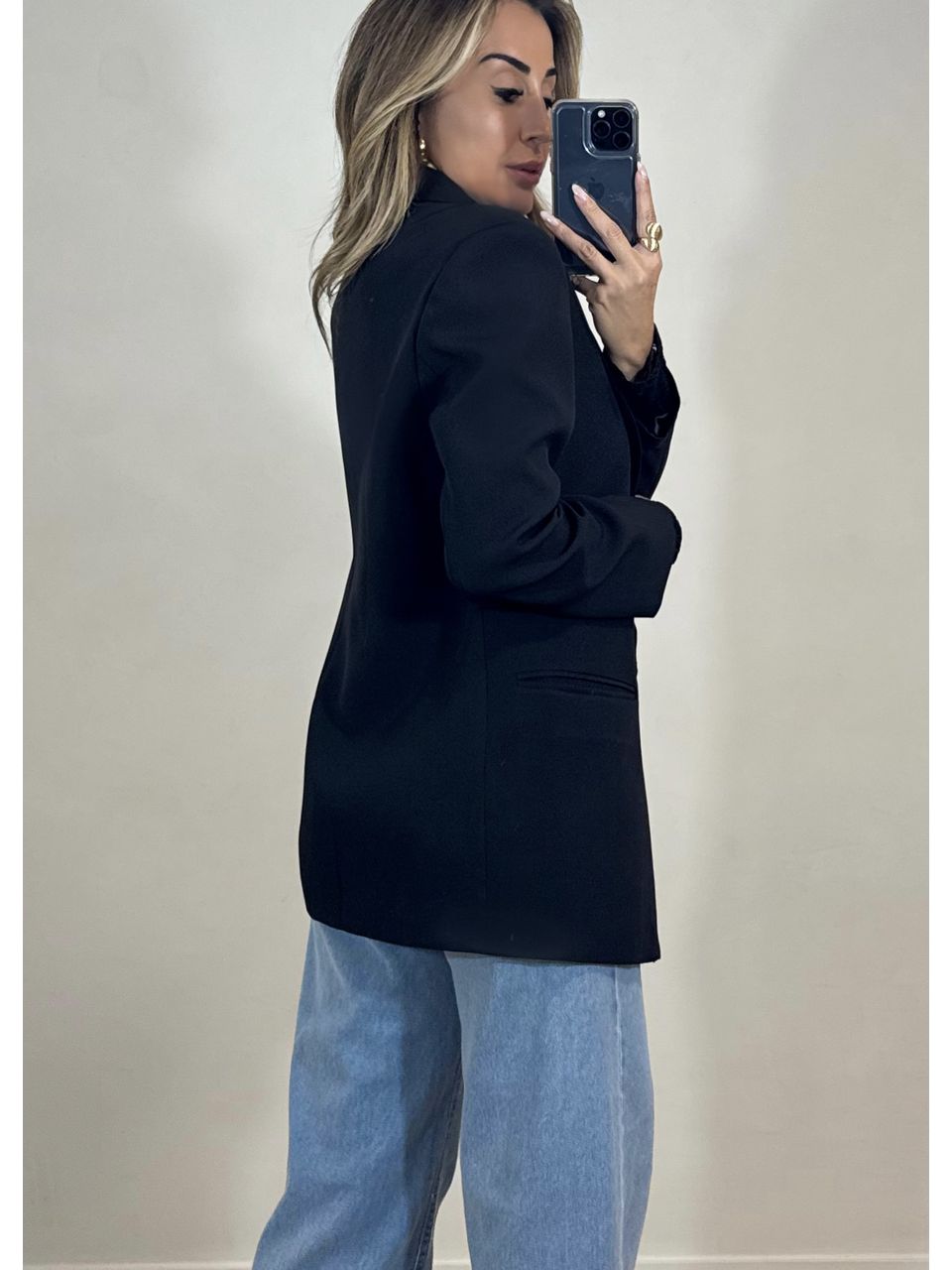 Blazer Alongado Preto