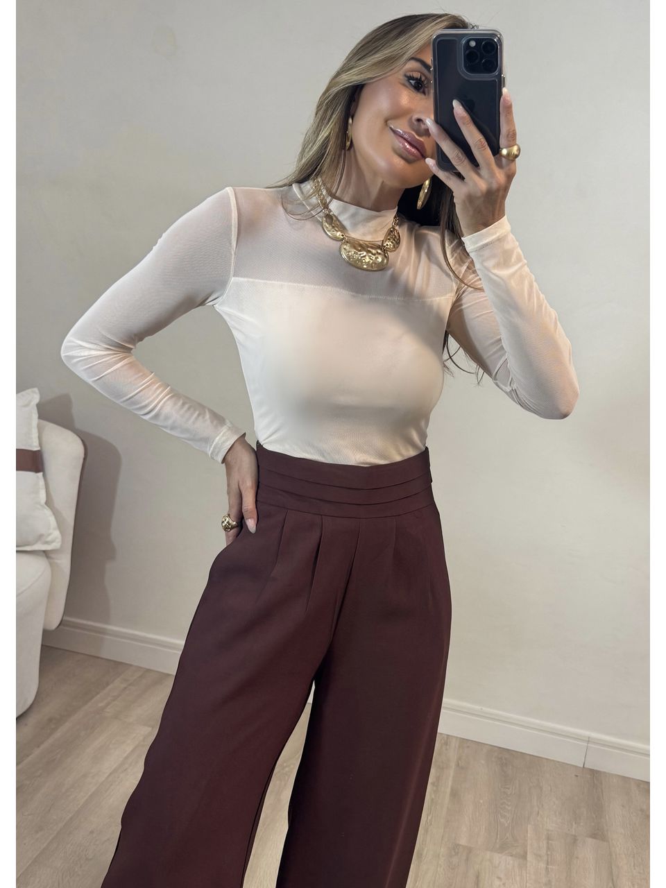 Blusa Tule Donata