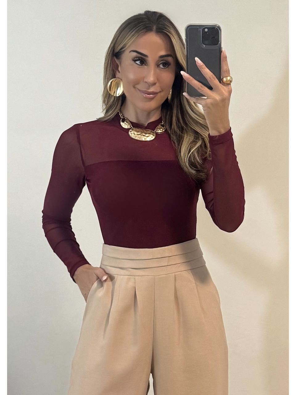 Blusa Tule Donata - 4149 - MADONNA BASIC