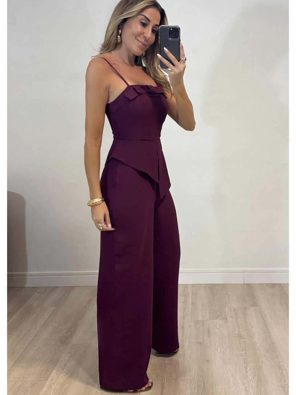 Macacão Peplum Aurora