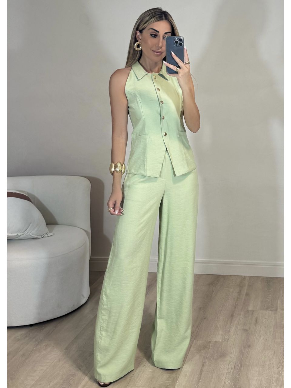  Conjunto Blusa Colete Aline - 3804 - MADONNA BASIC