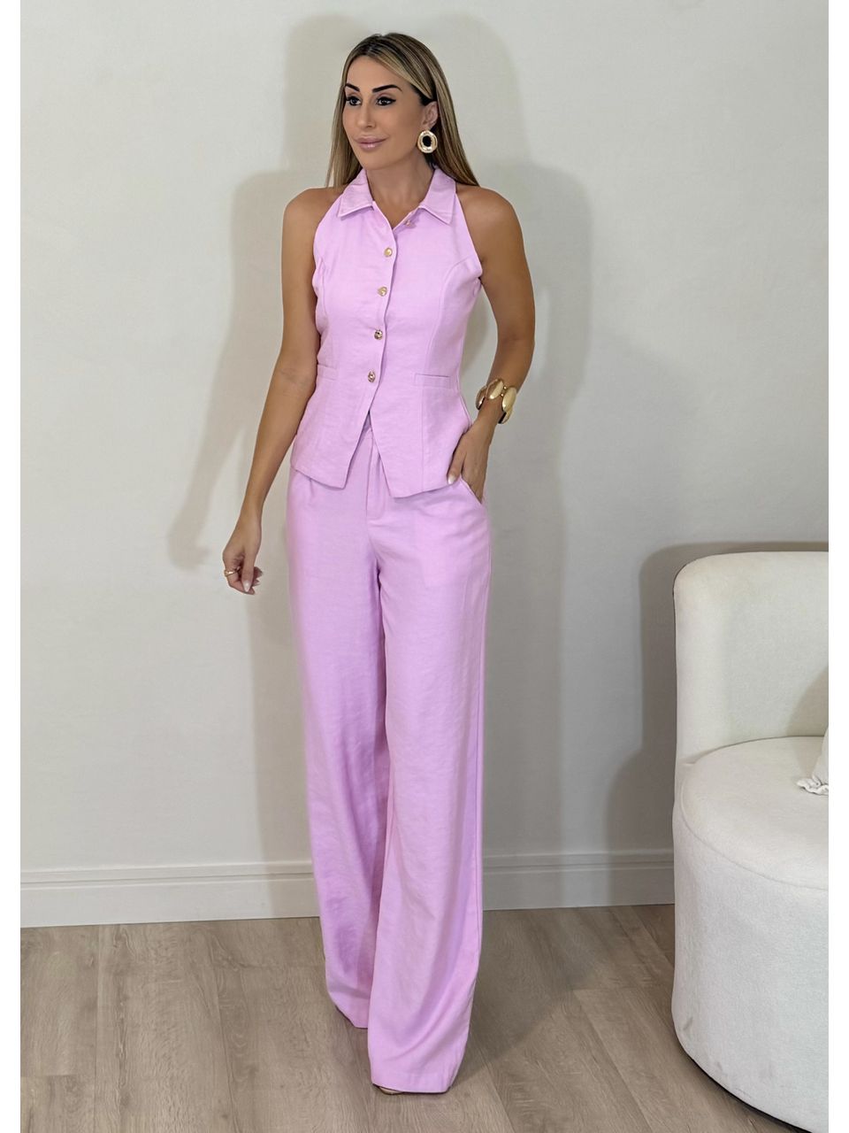  Conjunto Blusa Colete Aline - 3802 - MADONNA BASIC