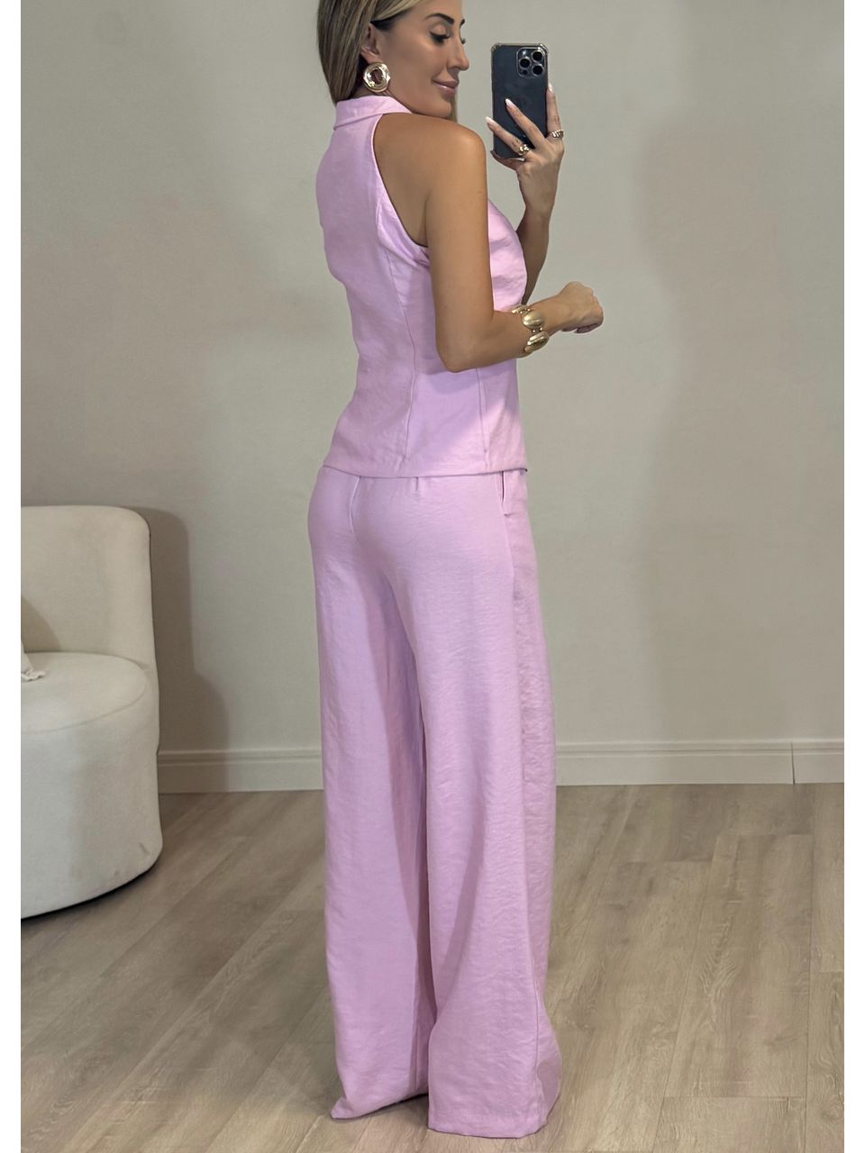  Conjunto Blusa Colete Aline