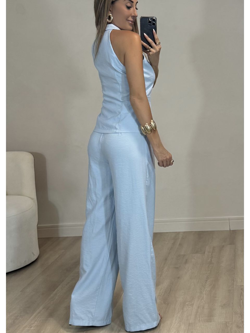  Conjunto Blusa Colete Aline