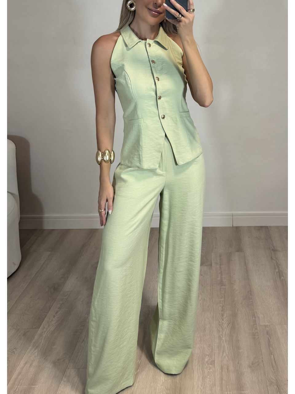  Conjunto Blusa Colete Aline