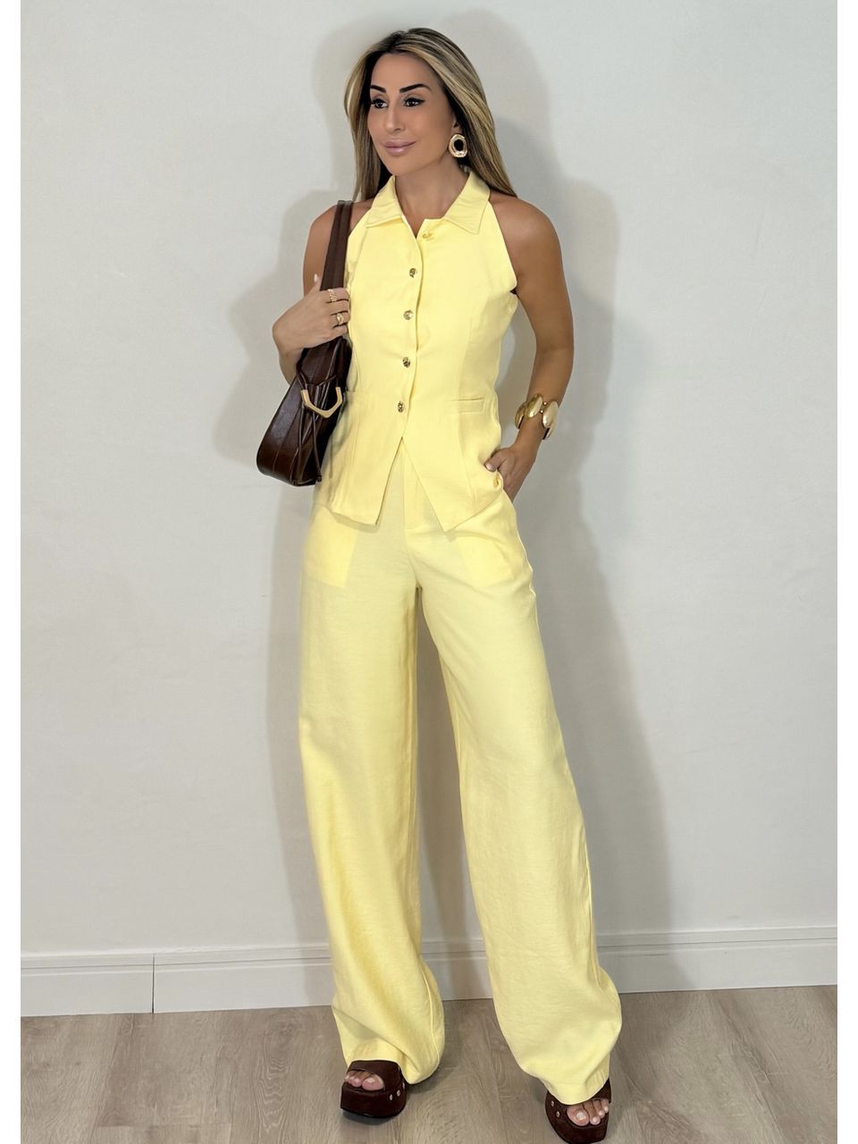  Conjunto Blusa Colete Aline - 3806 - MADONNA BASIC