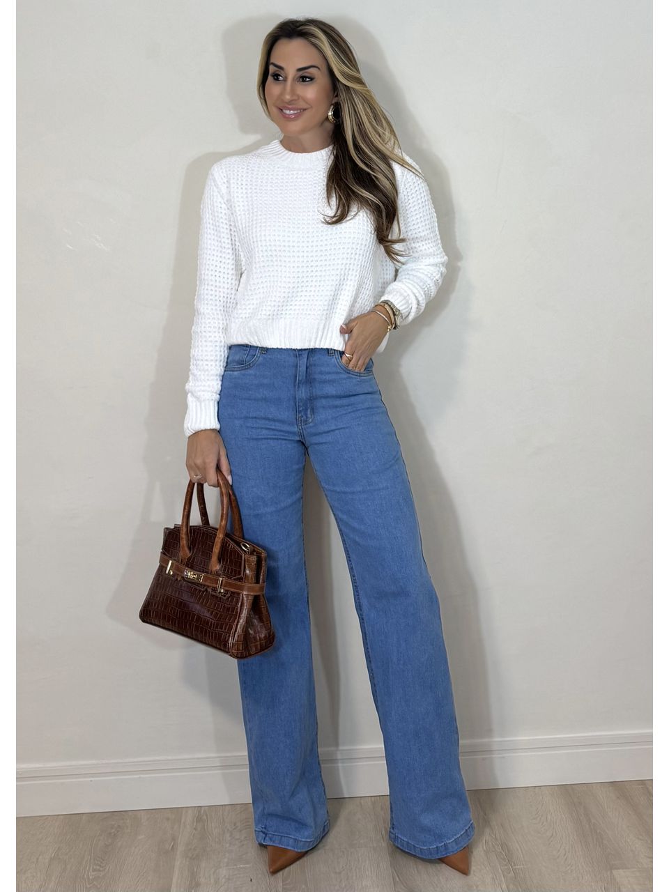 CALÇA JEANS RETA 