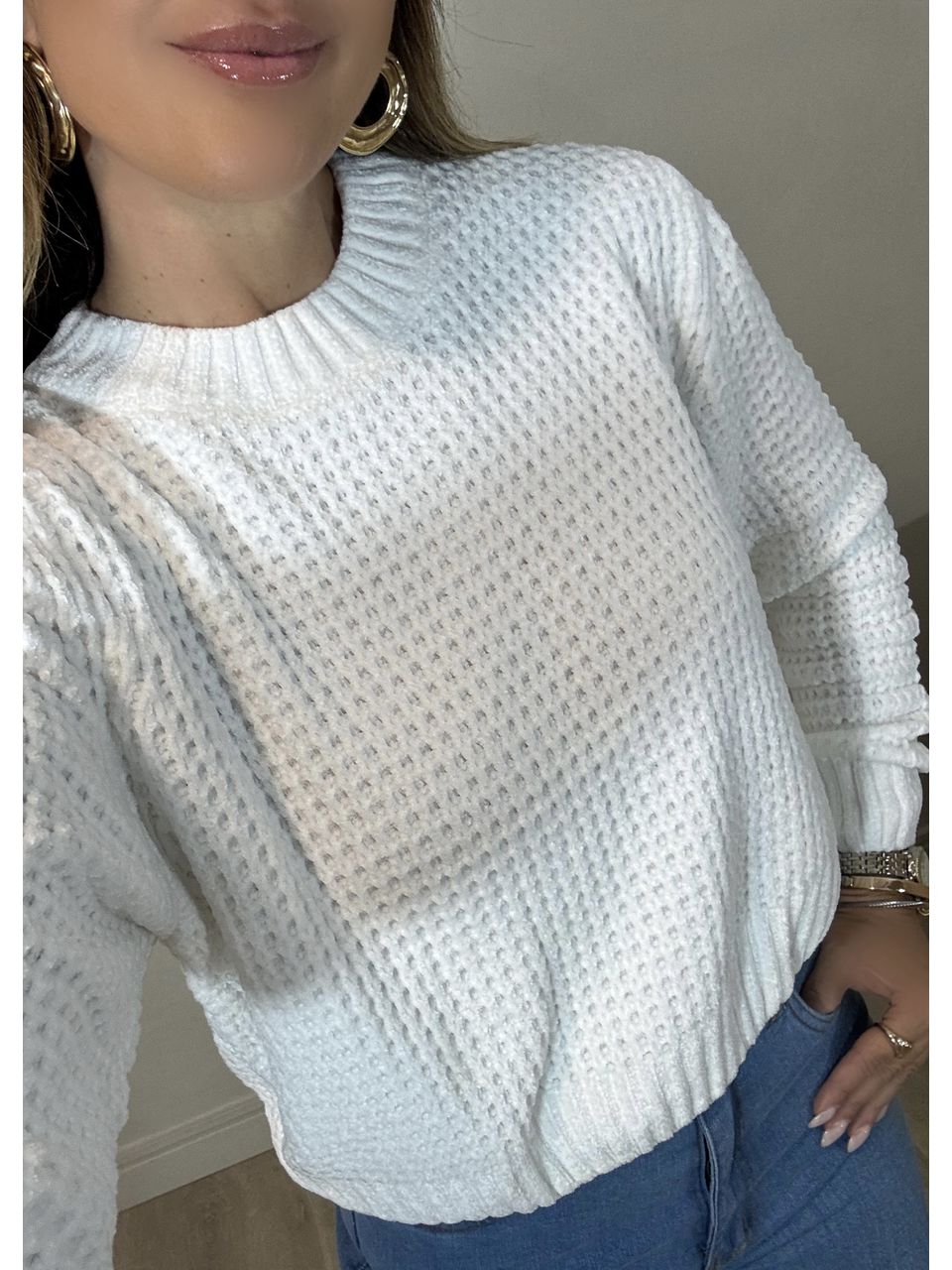 Blusa tricot Aveludado