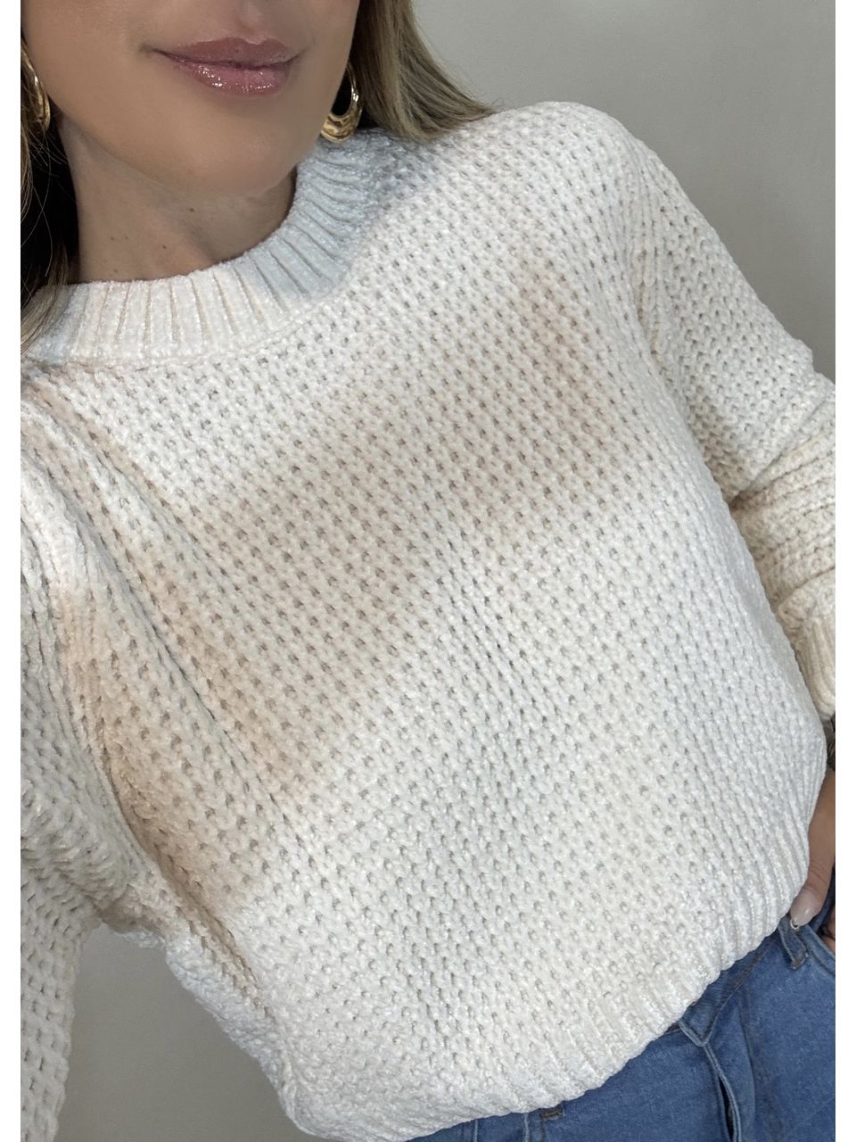 Blusa Tricot Aveludado