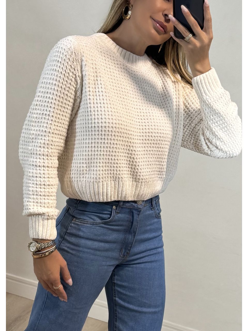 Blusa Tricot Aveludado