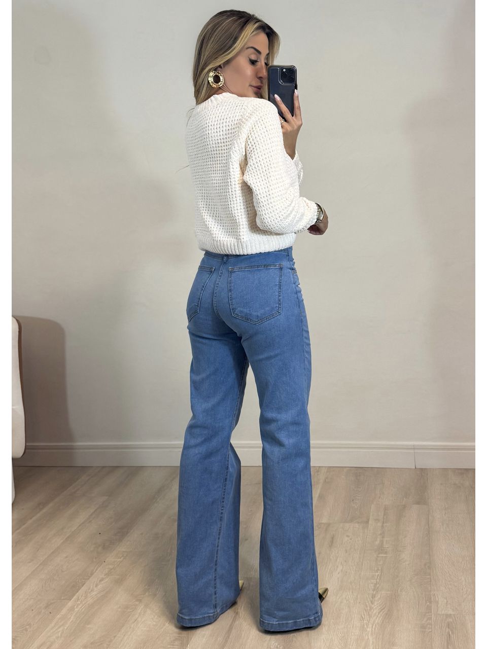 CALÇA JEANS RETA 
