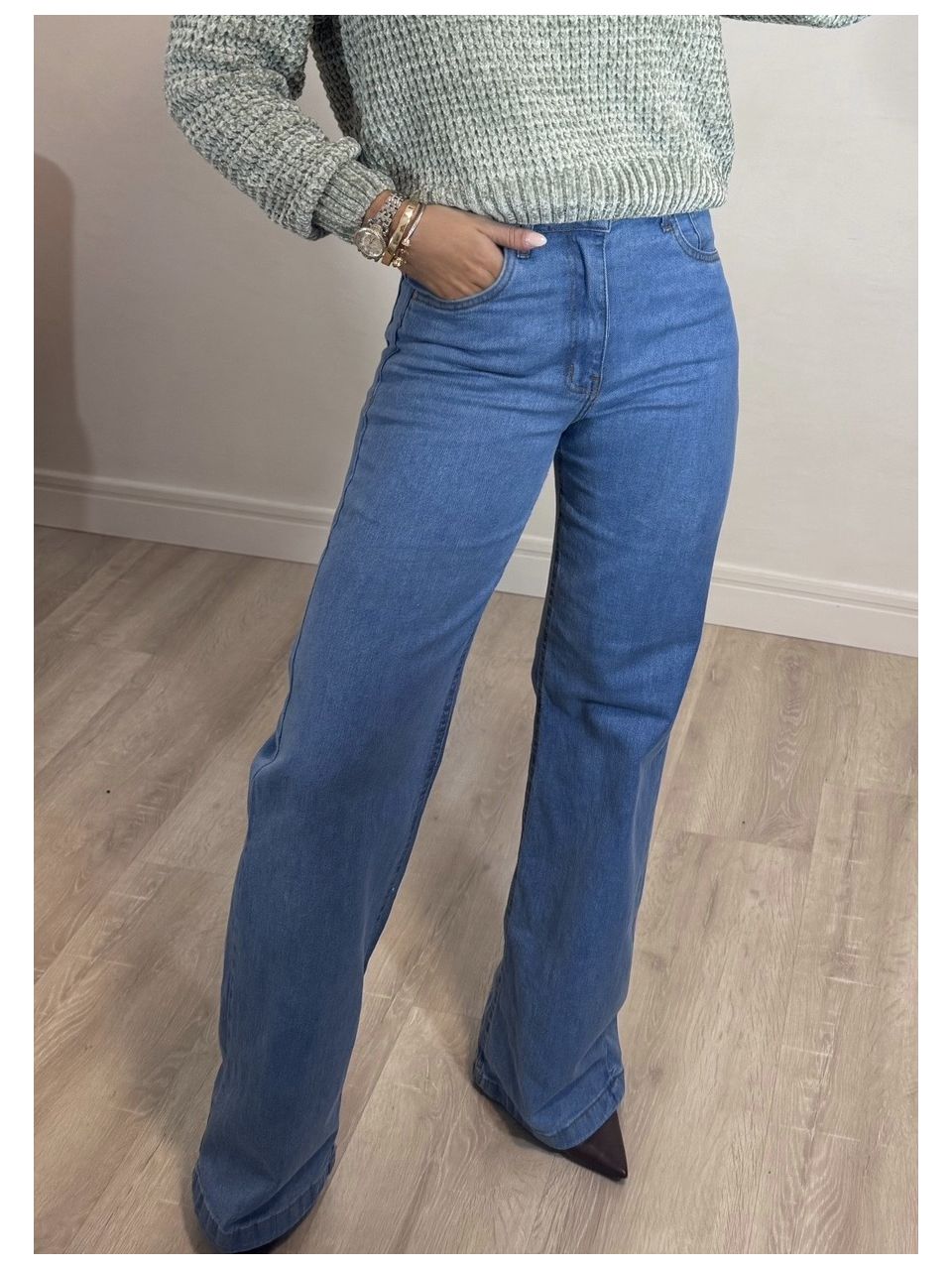 CALÇA JEANS RETA 