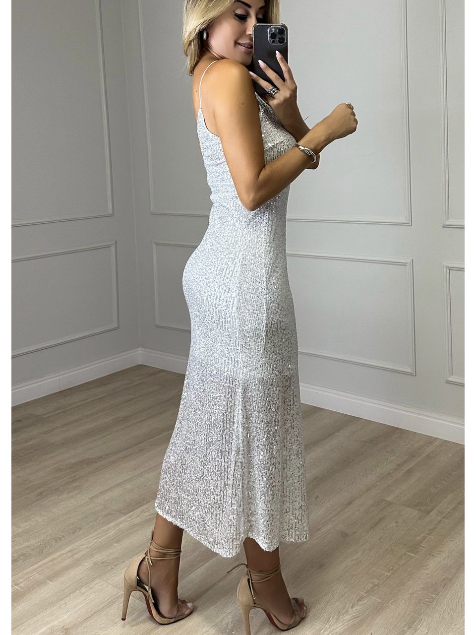 Vestido Paetê Dubai
