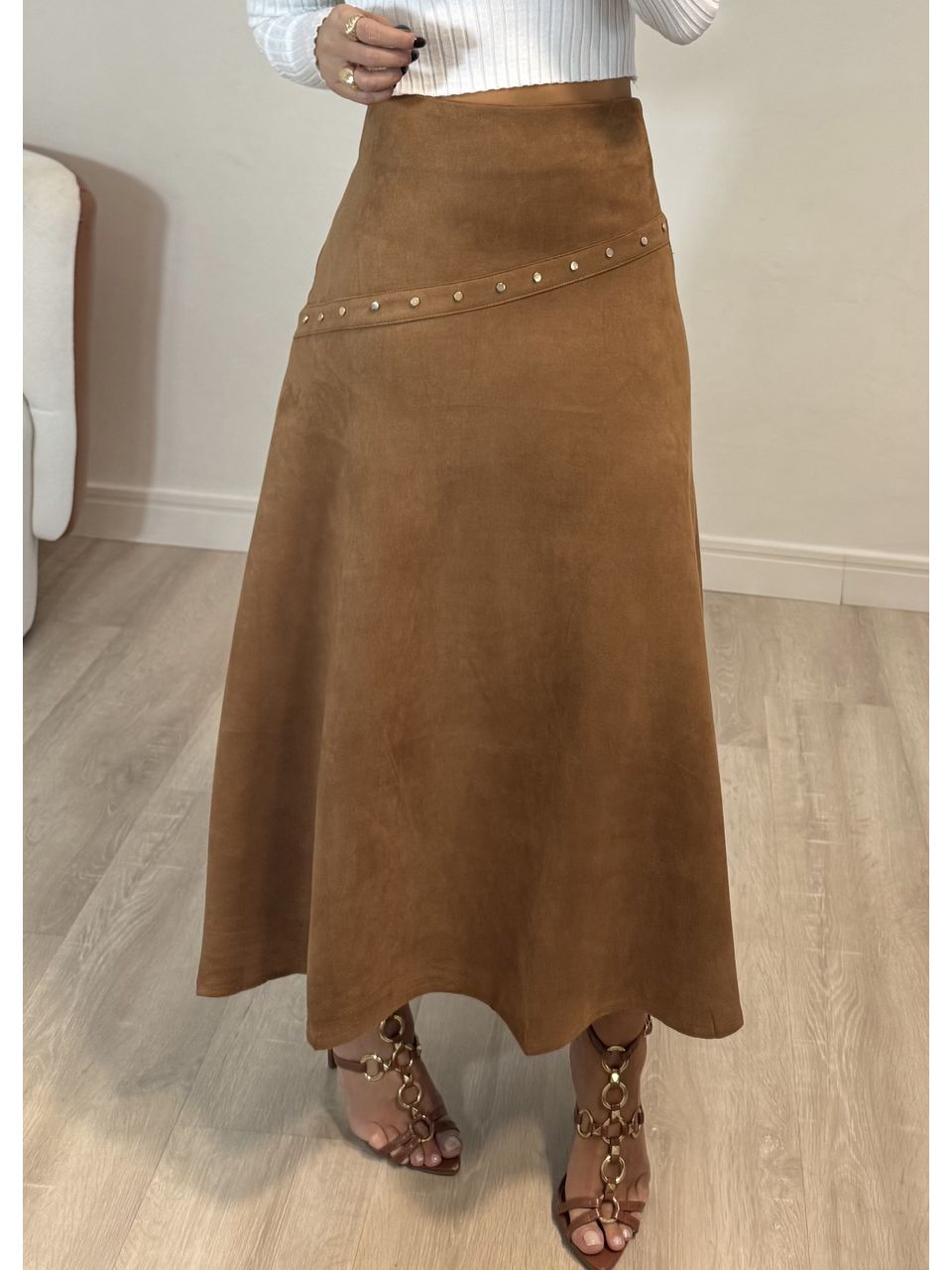 Saia Midi Suede