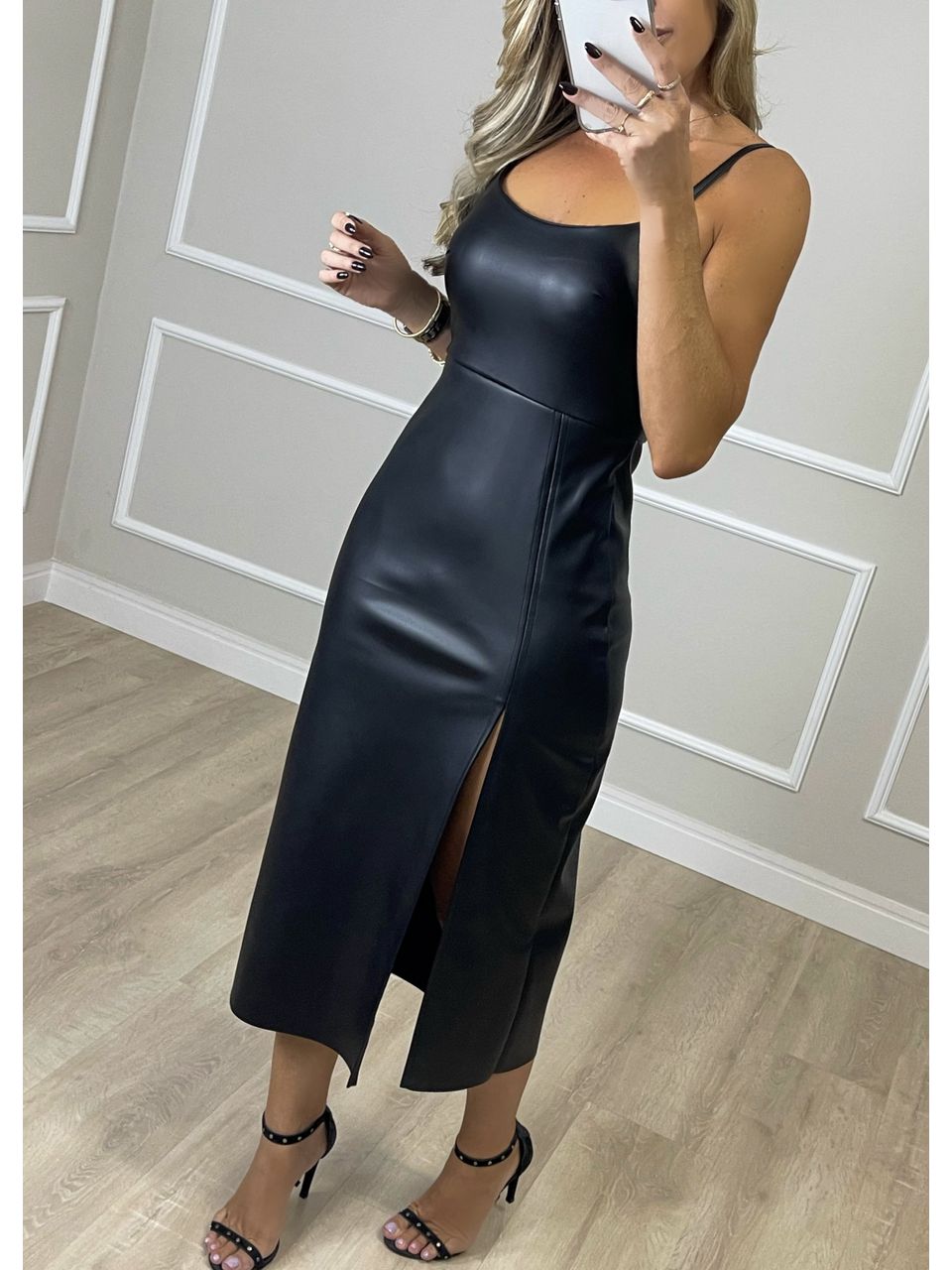 Vestido Couro Fake Madonna