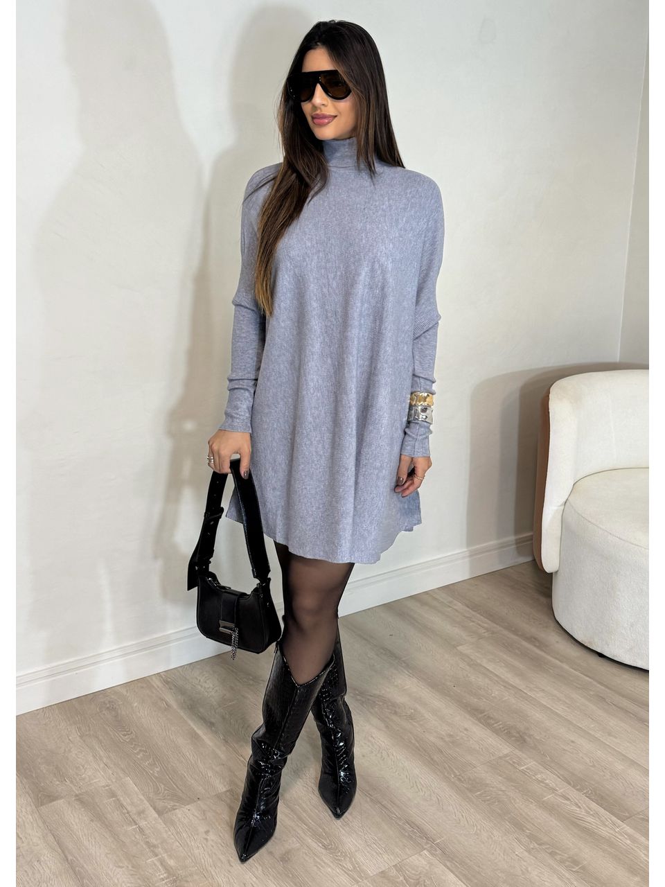 BLUSÃO MAXI GOLA ALTA - 5076 - MADONNA BASIC