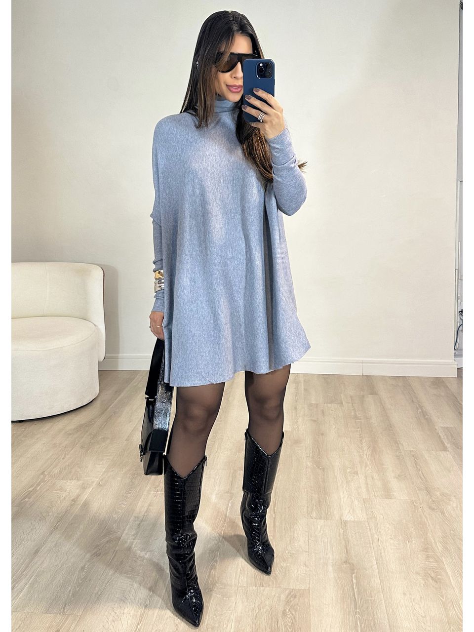 BLUSÃO MAXI GOLA ALTA