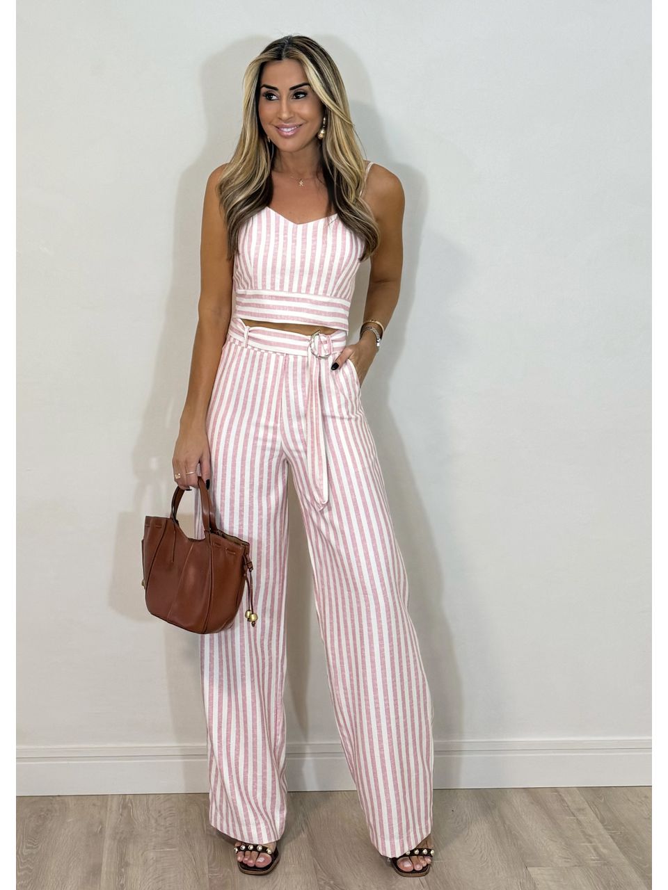 Conjunto Listrado Grécia - 5211 - MADONNA BASIC