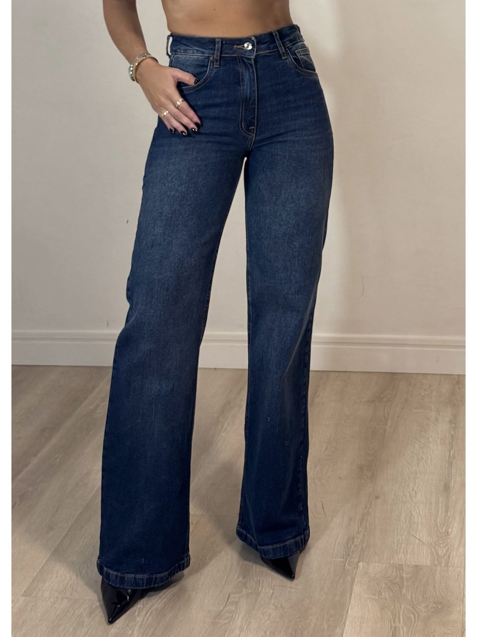 Calça Jeans Wide leg Ceci