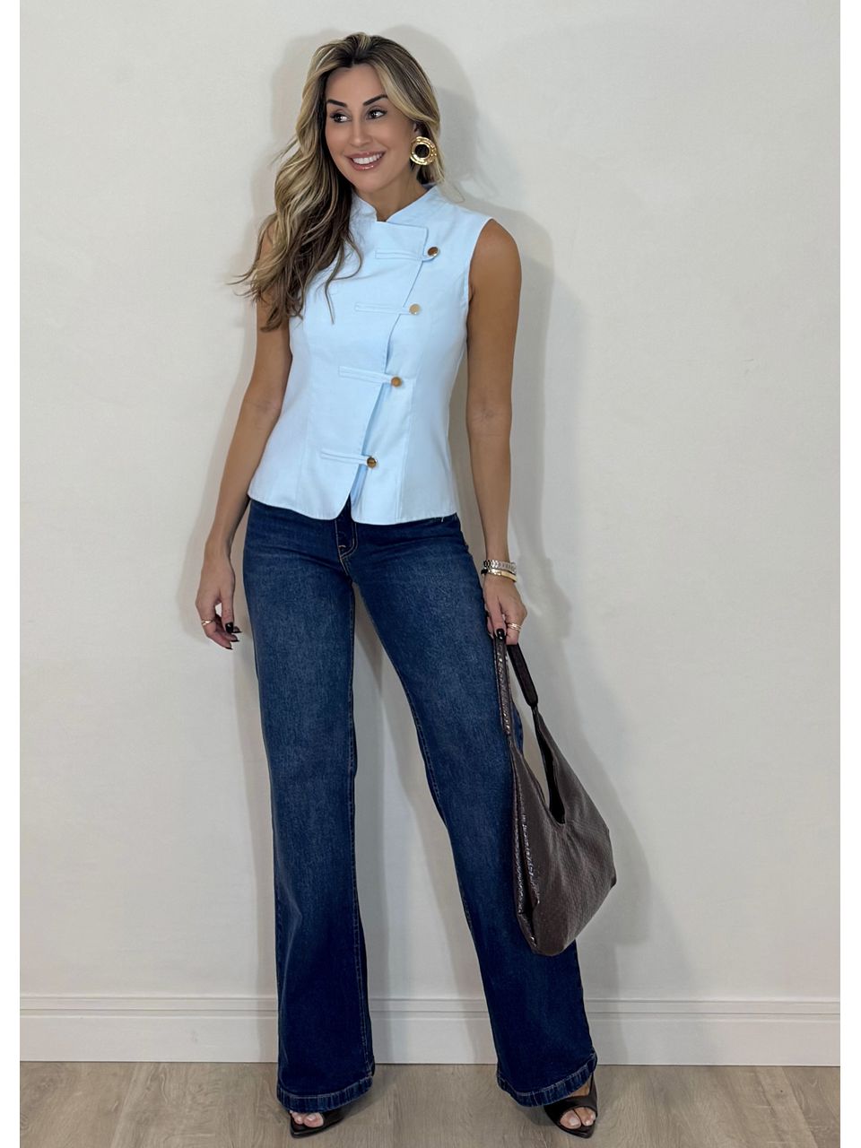 Calça Jeans Wide leg Ceci