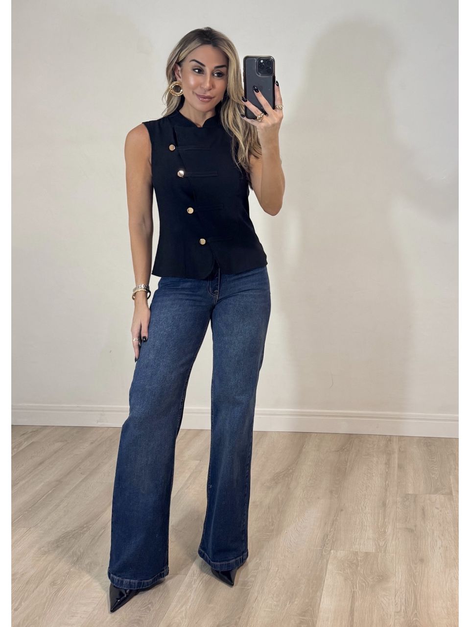 Calça Jeans Wide leg Ceci